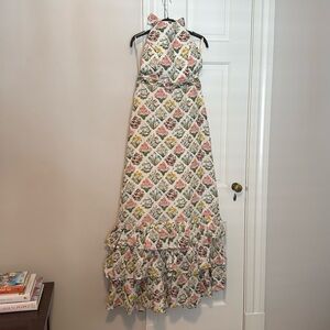 AGUA by Agua Bendita Floral Halter Maxi Dress - Size M